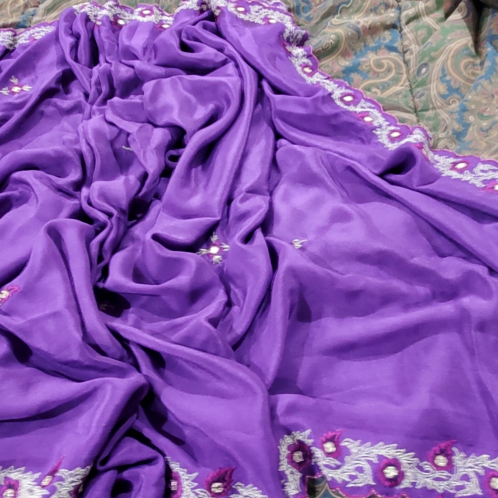 Indian-Pakistani 3-piece Suit! Salwer- Kammez-Dupatta! 100% PURE Silk! - Picture 4 of 12